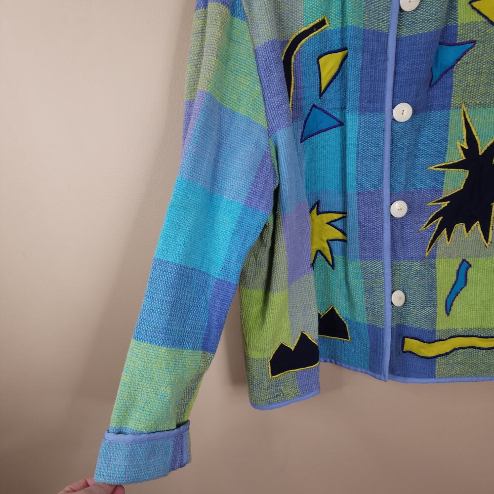 Vintage Allure Patchwork Abstract Embroidered But… - image 6